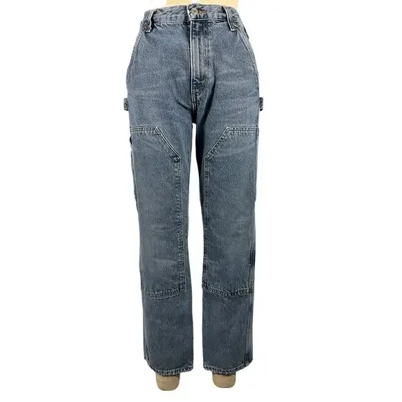 Agolde Organic Mid Denim Rami Carpenter Denim Jeans Size 26 - Picture 2 of 6